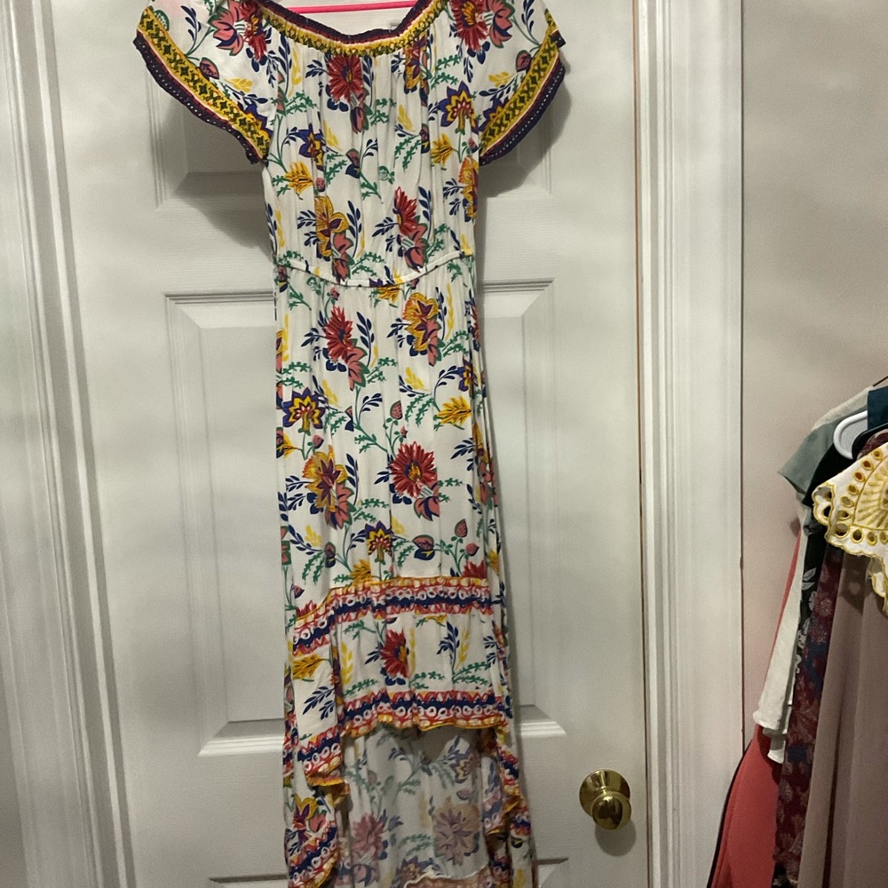 Off shoulder, high low dress